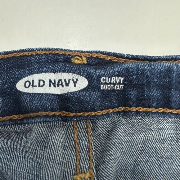 Old Navy Curvy Bootcut Women's size 10 Dark Wash Blue Denim jeans - Picture 3 of 5